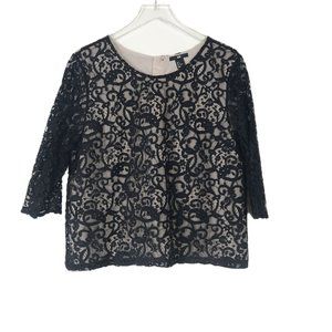 H&M Black Lace Top Size L